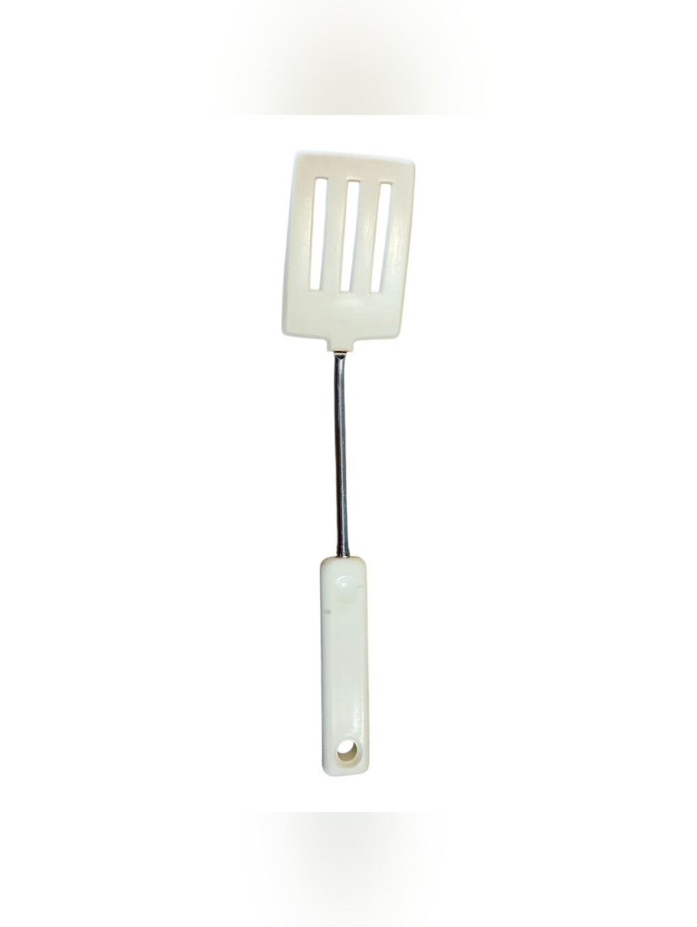 vintage Ekco 3 slots Spatula Nylon Plastic Handle USA 13x3 Flipper Turner Retro
